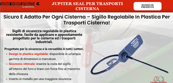 JUPITER SEAL PER TRASPORTI CISTERNA